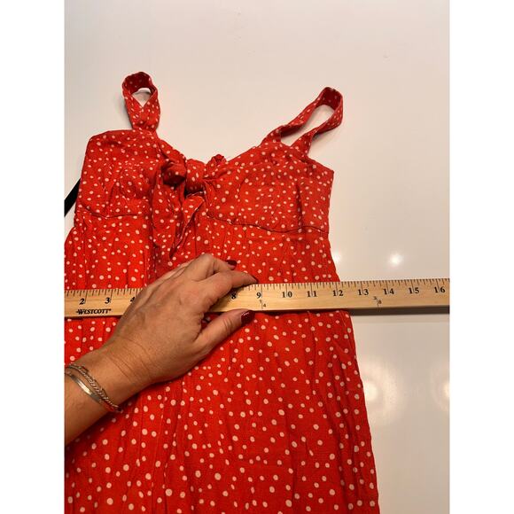 Kachel x Anthropologie Red Polka Dot Jordan Wide-Leg Jumpsuit Size 2 - Picture 7 of 8
